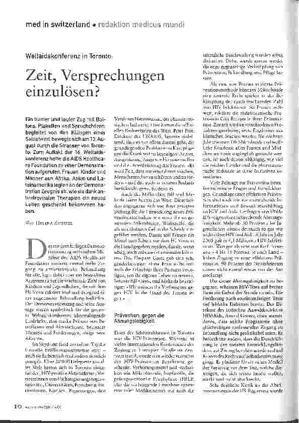 Vorschauseite 1: Zeit, Versprechungen einzulösen?