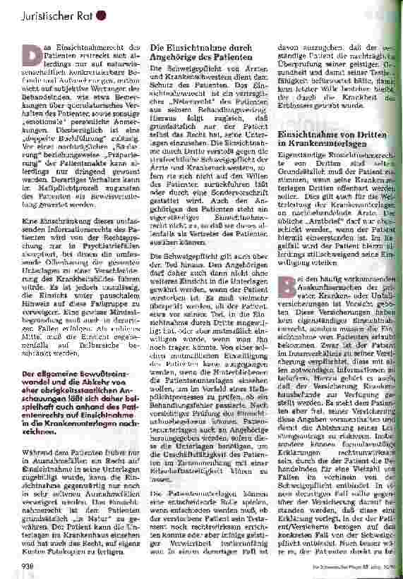 Vorschauseite 2: Das Recht auf Einsichtnahme in Patientenunterlagen