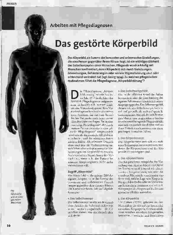 Vorschauseite 1: Arbeiten mit Pflegediagnosen - Das gestörte Körperbild