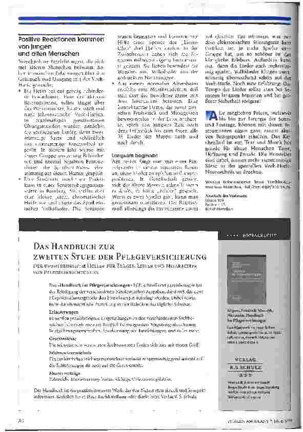Vorschauseite 2: Alte Menschen kennen viele Lieder Musizieren mit der Veeh-Harfe