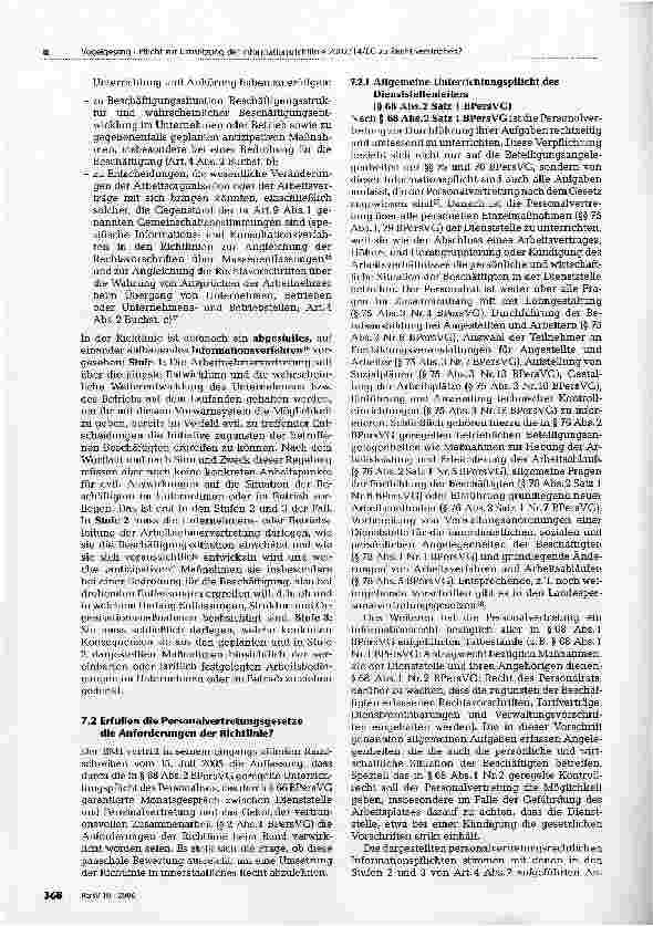 Vorschauseite 5: Hat der Bundesgesetzgeber die Pflicht zur Umsetzung der Informationsrichtlinie 2002/14/EG zu Recht verstreichen lassen?