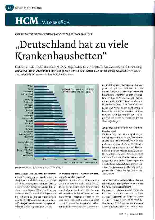 Vorschauseite 1: Deutschland hat zu viele Krankenhausbetten