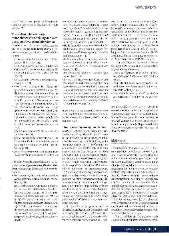 Vorschauseite 3: Gelebte Hygiene im OP - eine kritische Analyse