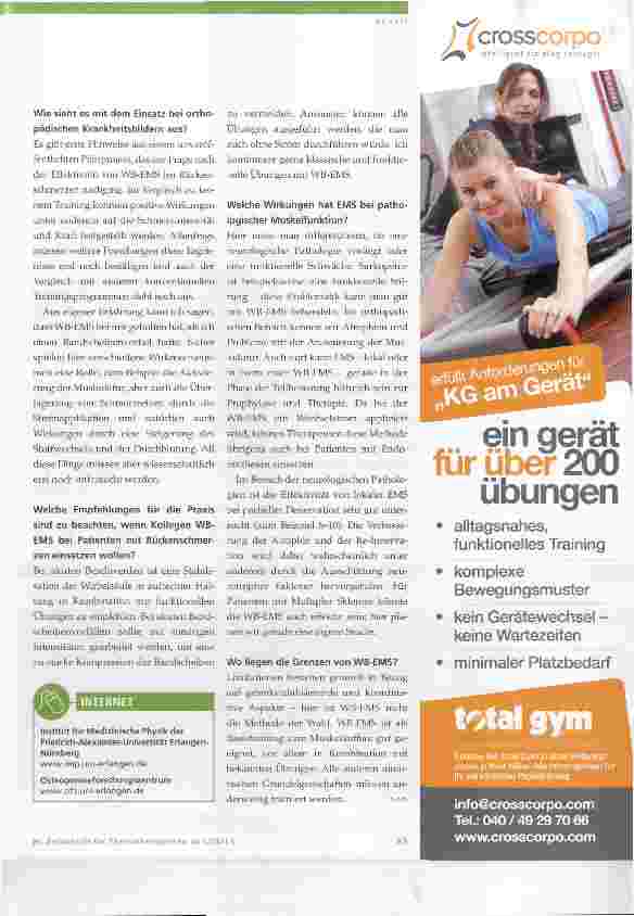 Vorschauseite 2: Ganzkörper-Elektromyostimulation in der Therapie?