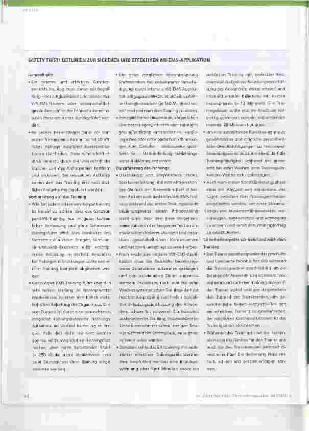 Vorschauseite 3: Ganzkörper-Elektromyostimulation in der Therapie?