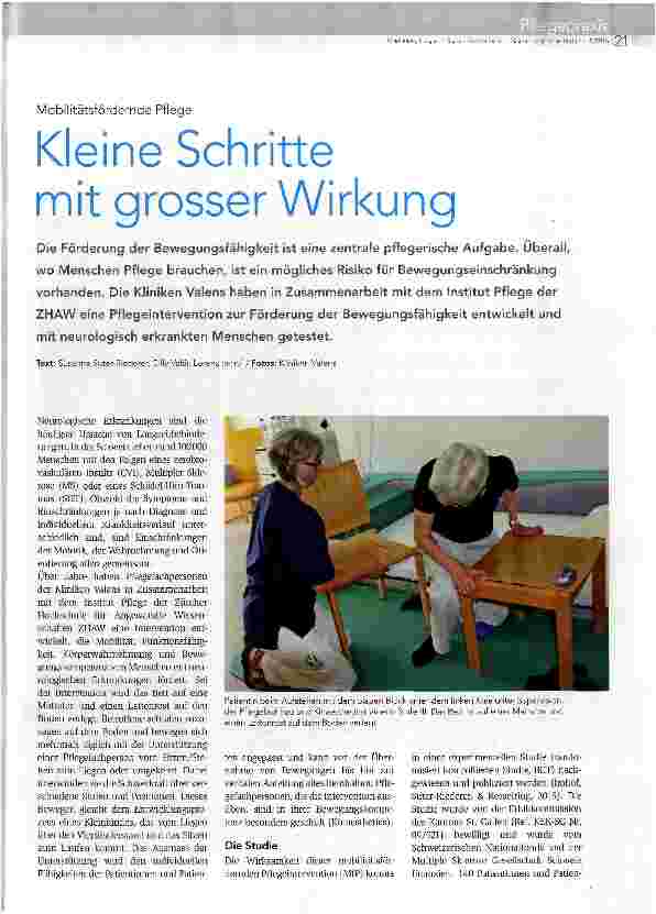 Vorschauseite 1: Kleine Schritte mit grosser Wirkung