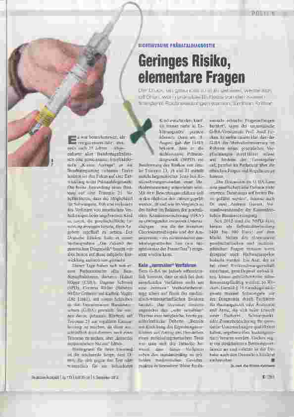 Vorschauseite 1: Geringes Risiko, elementare Fragen