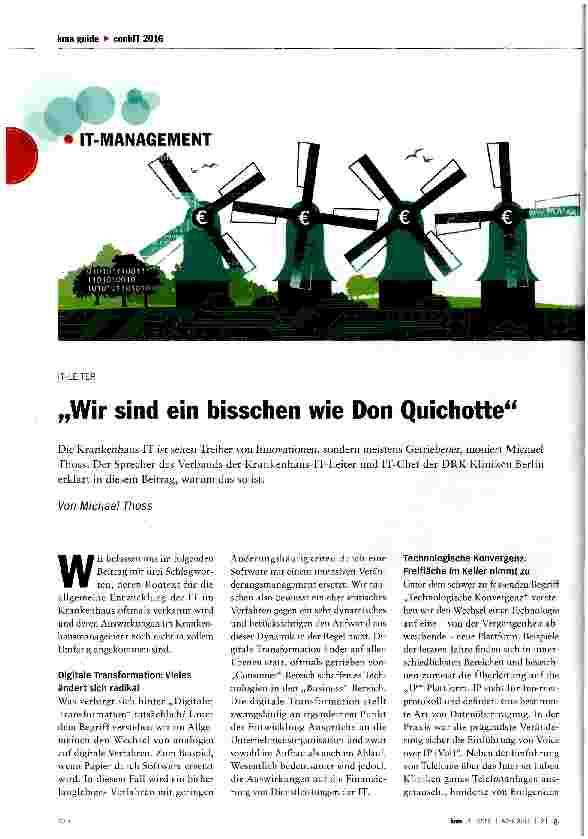 Vorschauseite 1: Wir sind ein bisschen wie Don Quichotte
