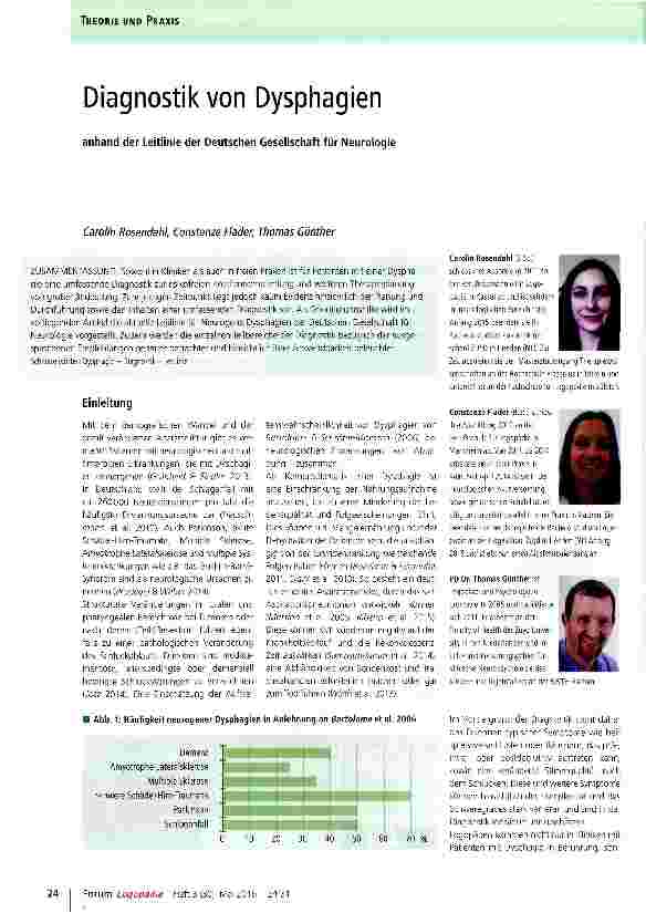 Vorschauseite 1: Diagnostik von Dysphagien