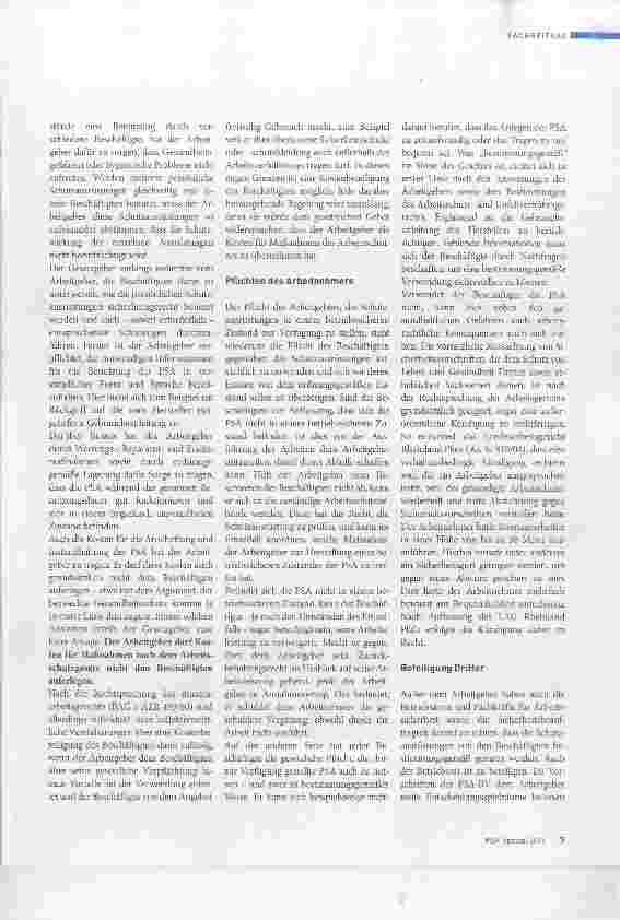 Vorschauseite 2: Rechtliche Grundlagen zur PSA