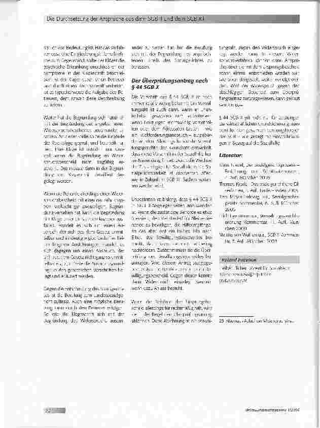 Vorschauseite 5: Die Durchsetzung der Ansprüche aus dem SGB II und dem SGB XII