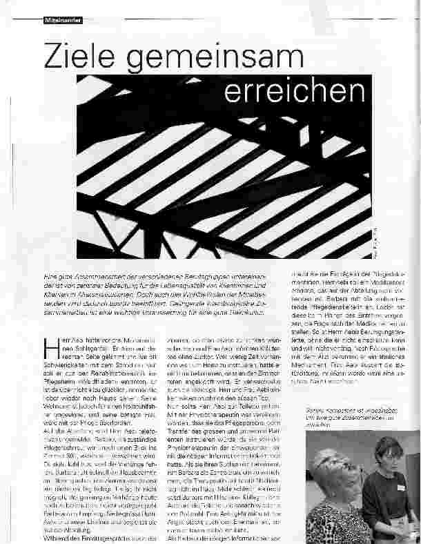 Vorschauseite 1: Ziele gemeinsam erreichen