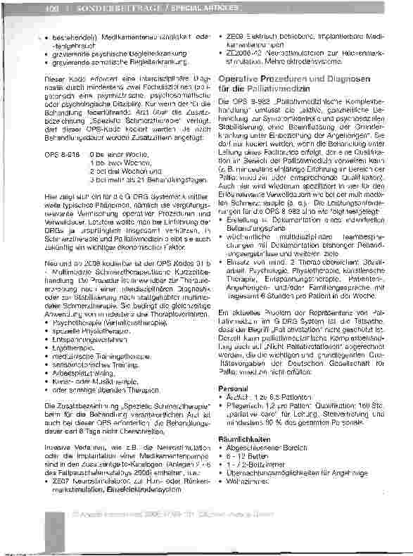 Vorschauseite 2: Schmerztherapie und Palliativmedizin unter DRG-Bedingungen