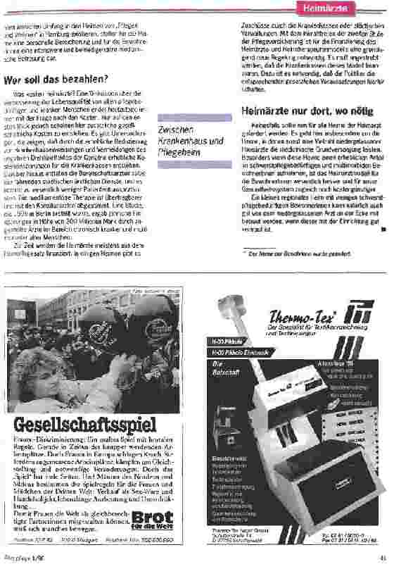 Vorschauseite 3: Wenn man sie braucht, sind sie stets da Umfassende ärztliche Betreuung muß kein Traum bleiben