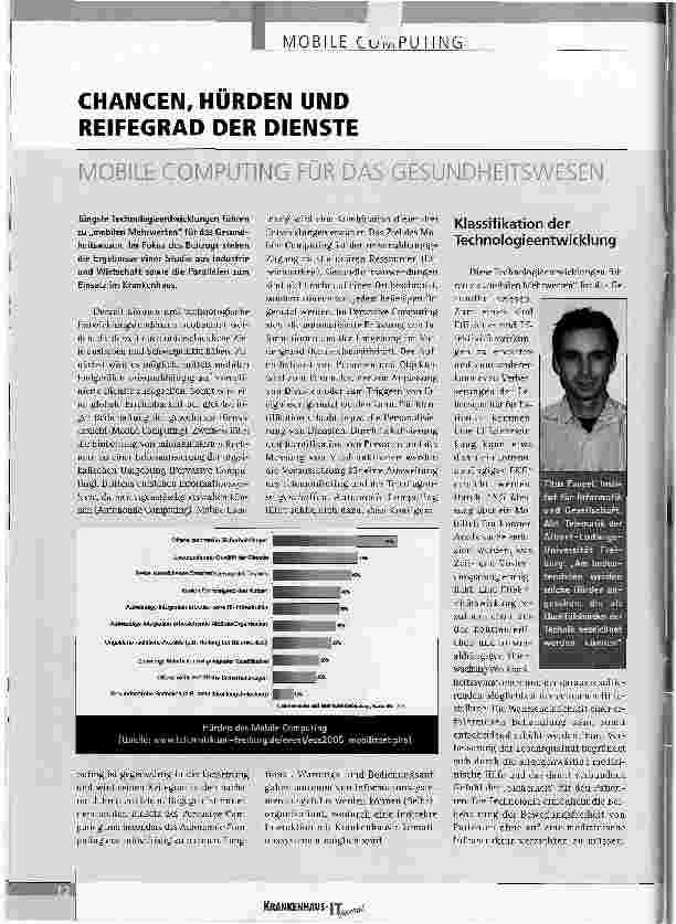 Vorschauseite 1: CHANCEN, HÜRDEN UND REIFEGRAD DER DIENSTE