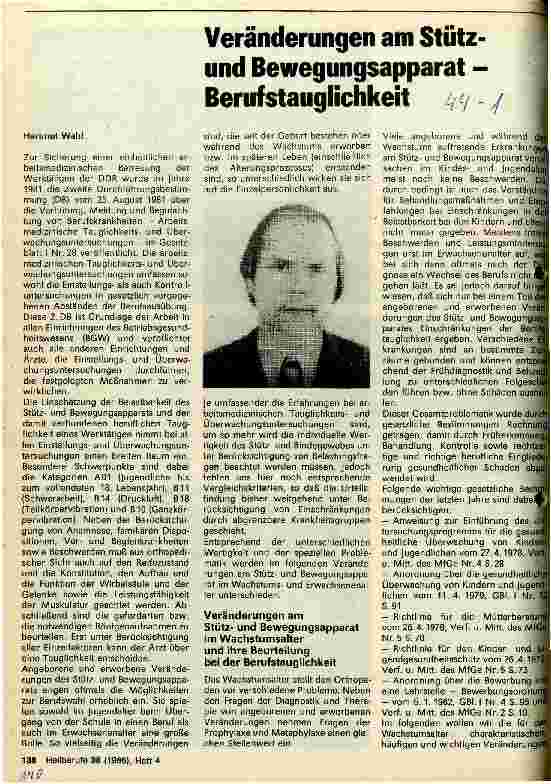 Vorschauseite 1: Veränderungen am Stütz-und Bewegungsapparat - Berufstauglichkeit