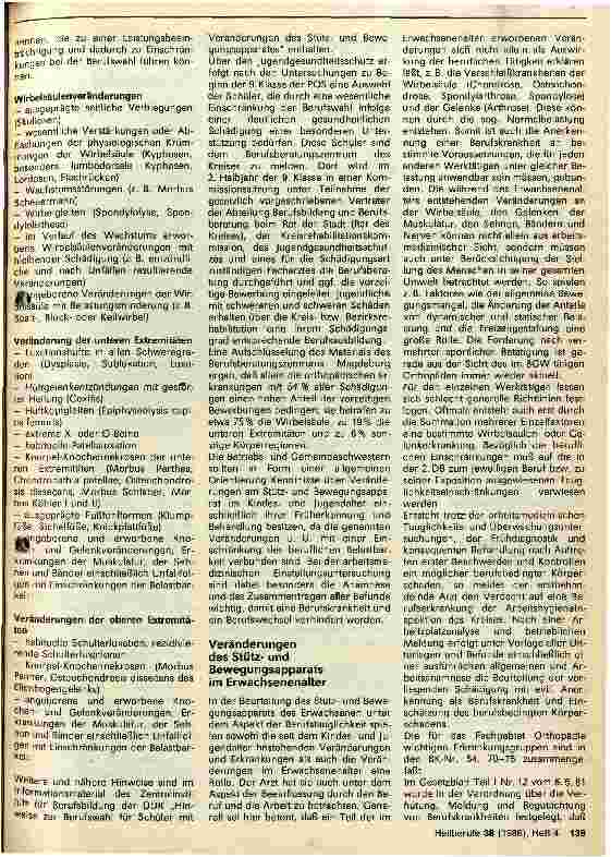 Vorschauseite 2: Veränderungen am Stütz-und Bewegungsapparat - Berufstauglichkeit