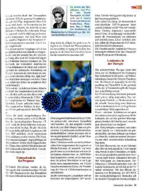 Vorschauseite 2: HIV und Aids Erkenntnisstand 1995/96
