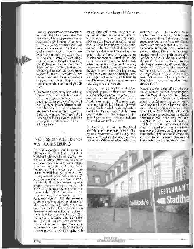 Vorschauseite 6: Ein neues Verhältnis von Theorie und Praxis im Professinonalisierungsprozeß