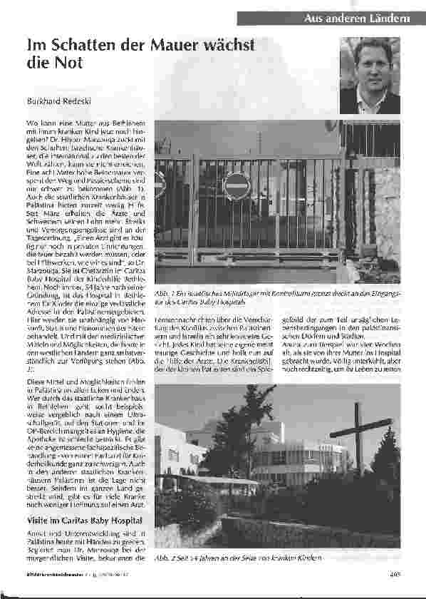 Vorschauseite 1: Im Schatten der Mauer wächst die Not
