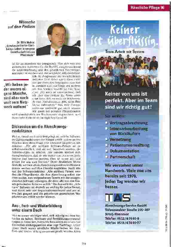 Vorschauseite 4: Konsolidierung auf hohem Niveau Die Häusliche Pflege hat sich als Leitmesse für die ambulante Pflege etabliert