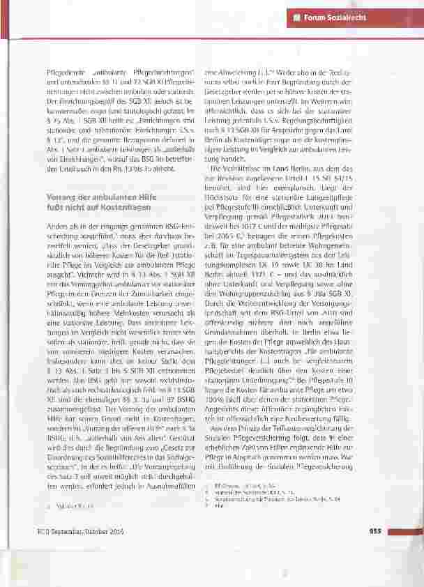 Vorschauseite 2: Die Sonderrechtsnachfolge für ambulante Pflegedienste ein bis heute ungelöstes Problem