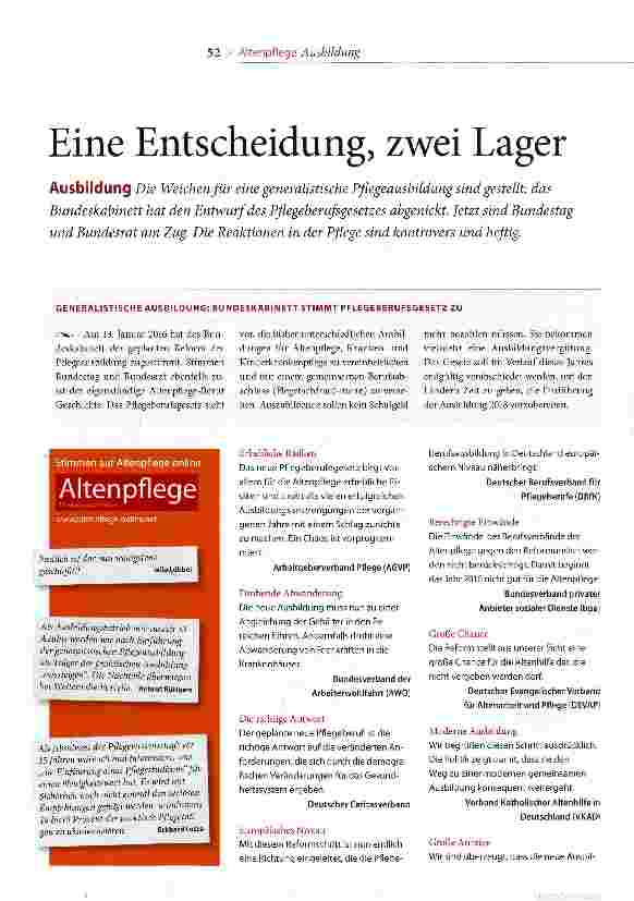 Vorschauseite 1: Eine Entscheidung, zwei Lager