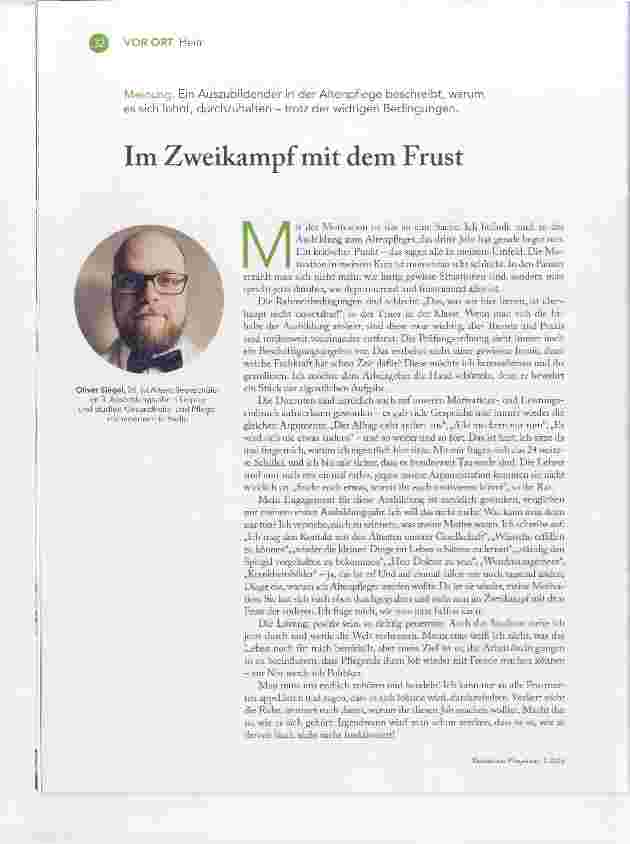 Vorschauseite 1: Im Zweikampf mit dem Frust