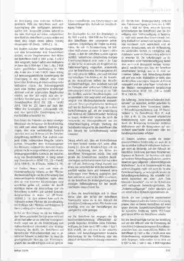 Vorschauseite 5: Zur Patientenverfügung §§ 1901a, 1901b, 1904 BGB Schlagworte: Kontrollbetreuer, Vollmacht