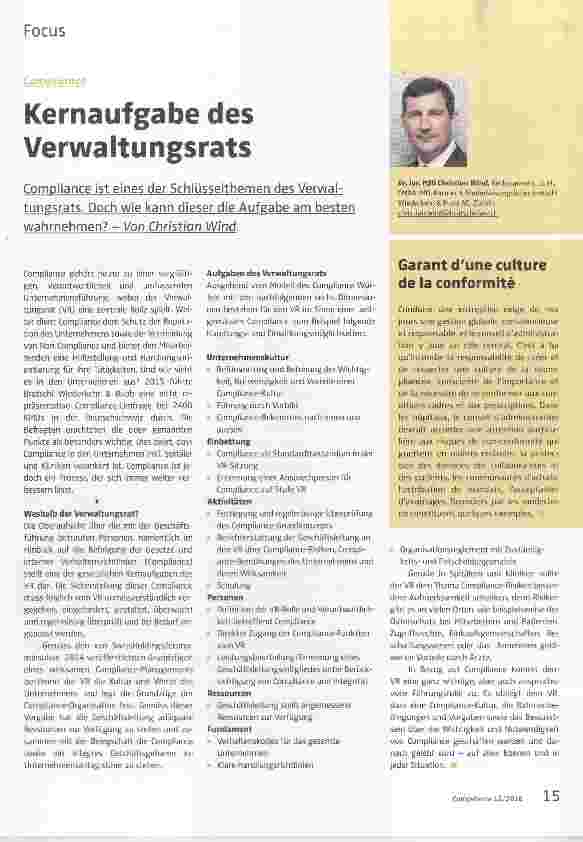 Vorschauseite 1: Kernaufgabe des Verwaltungsrats