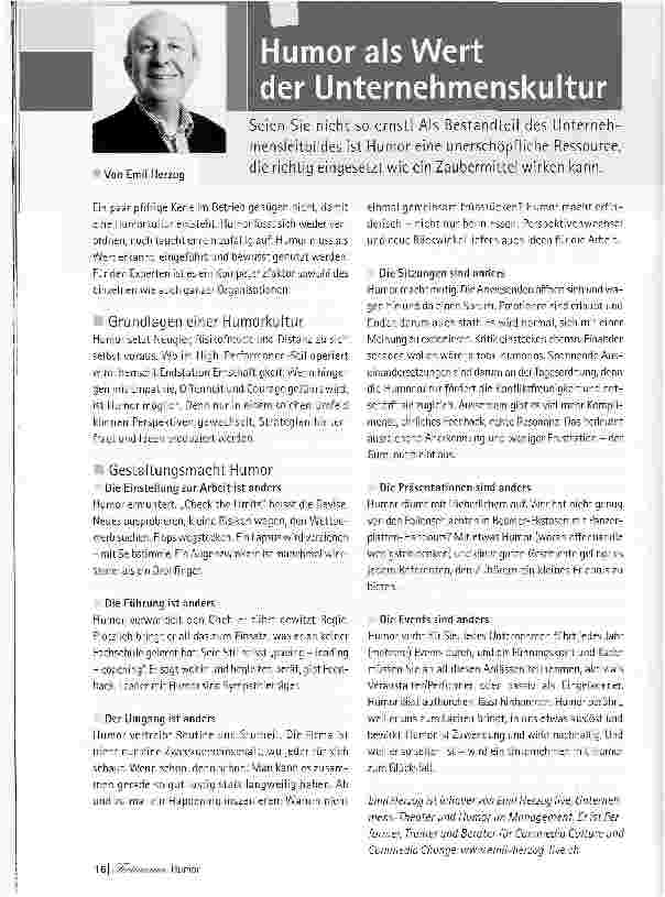 Vorschauseite 1: Humor als Wert der Unternehmenskultur