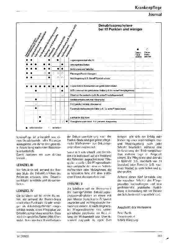 Vorschauseite 2: Standardisierte Dekubitusprophylaxe nach dem Pflegeprozeßmodell