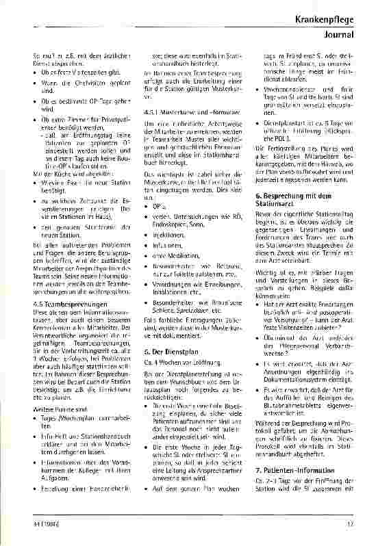 Vorschauseite 6: Planung und Organisation einer neugeschaffenen Station