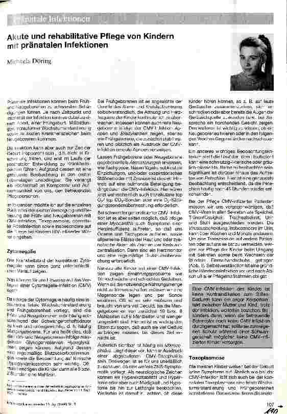 Vorschauseite 1: Akute und rehabilitative Pflege von Kindern mit pränatalen Infektionen
