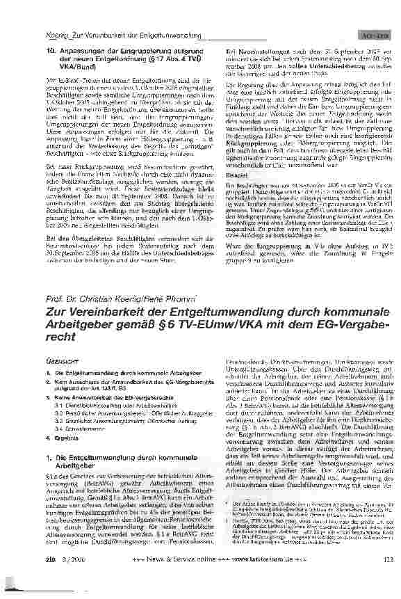 Vorschauseite 6: Eingruppierung, Höhergruppierung und Stufenzuordnung im TVöD