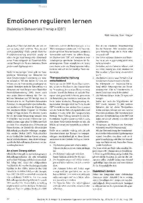 Vorschauseite 1: Emotionen regulieren lernen