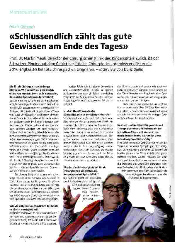 Vorschauseite 1: Schlussendlich zählt das gute Gewissen am Ende des Tages