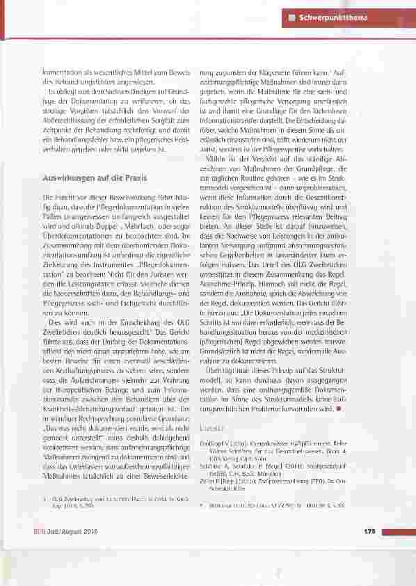 Vorschauseite 2: Haftungsrechtliche Aspekte einer entbürokratisierten Pflegedokumentation