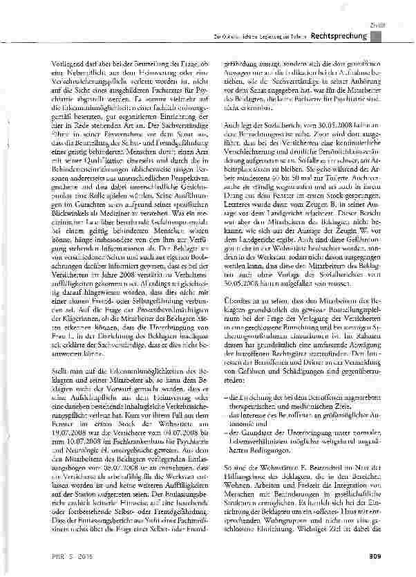 Vorschauseite 5: Zur Obhutspflicht bei Begleitung zur Toilette