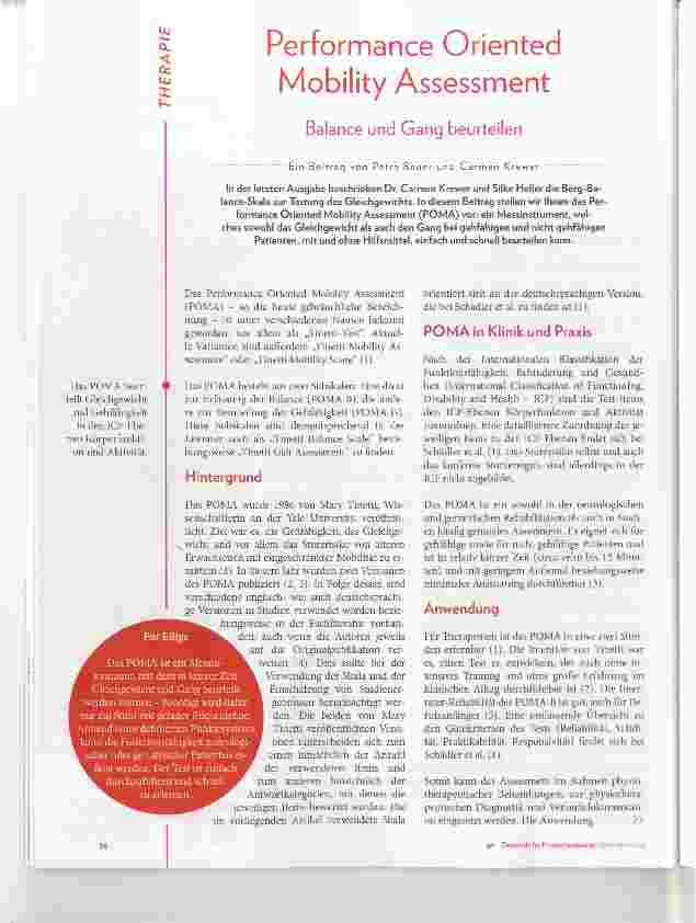 Vorschauseite 1: Performance Oriented Mobility Assessment Balance und Gang beurteilen