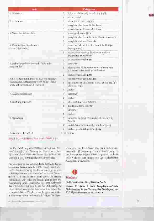 Vorschauseite 3: Performance Oriented Mobility Assessment Balance und Gang beurteilen