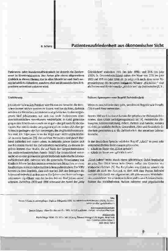 Vorschauseite 1: Patientenzufriedenheit aus ökonomischer Sicht