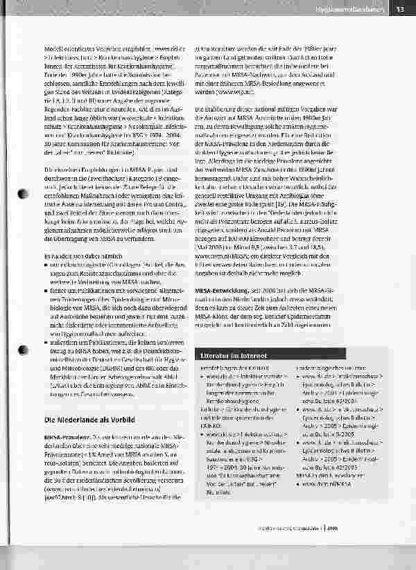 Vorschauseite 5: Prävention von MRSA-Übertragungen
