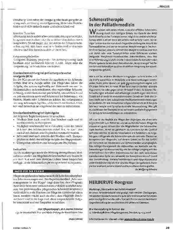 Vorschauseite 4: Pflege in der Schmerztherapie