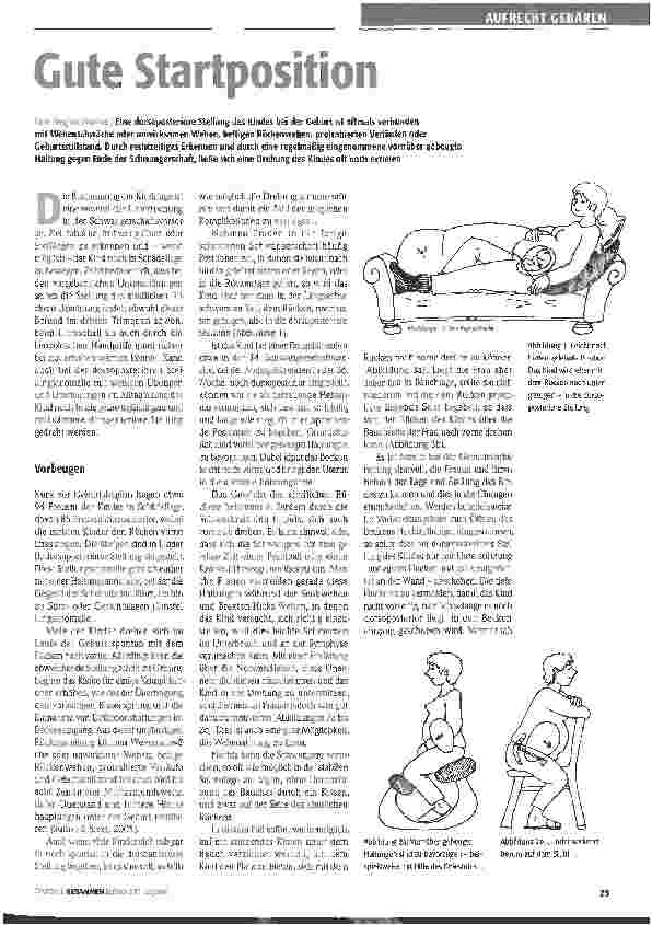 Vorschauseite 1: Gute Startposition