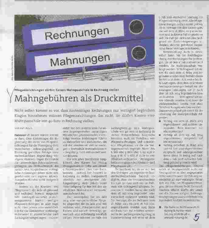 Vorschauseite 1: Mahngebühren als Druckmittel