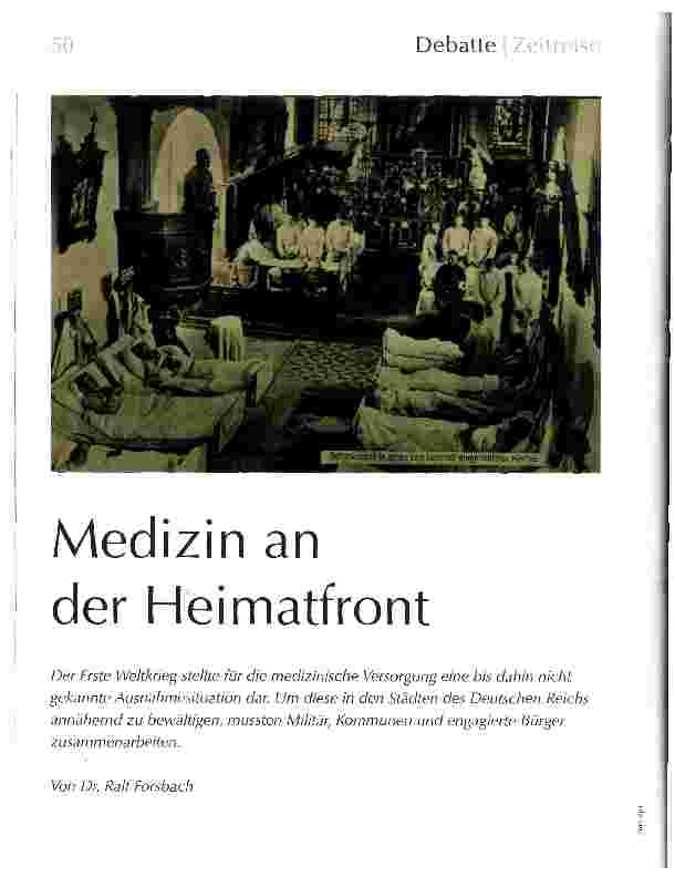Vorschauseite 1: Medizin an der Heimatfront