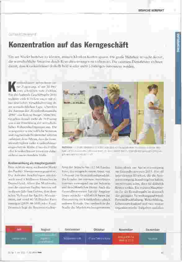 Vorschauseite 1: Konzentration auf das Kerngeschäft