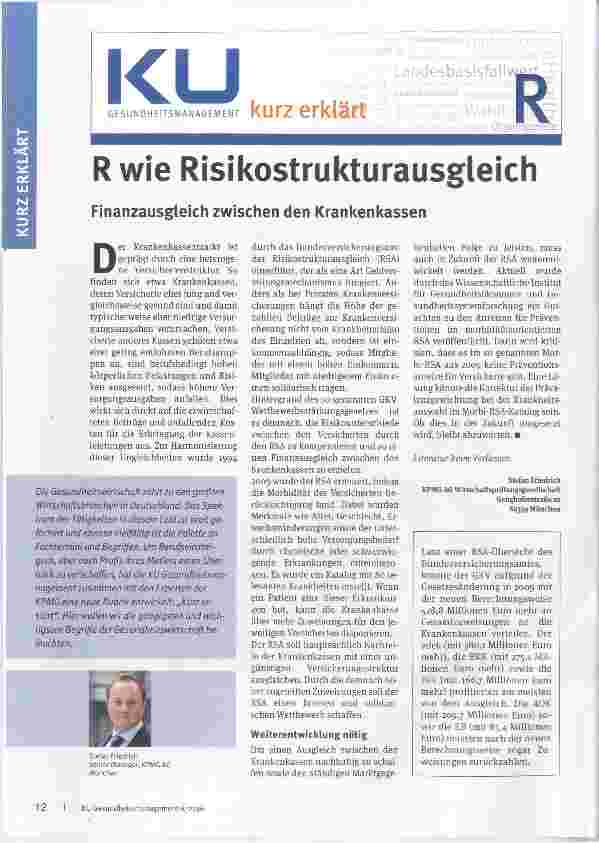 Vorschauseite 1: R wie Risikostrukturausgleich