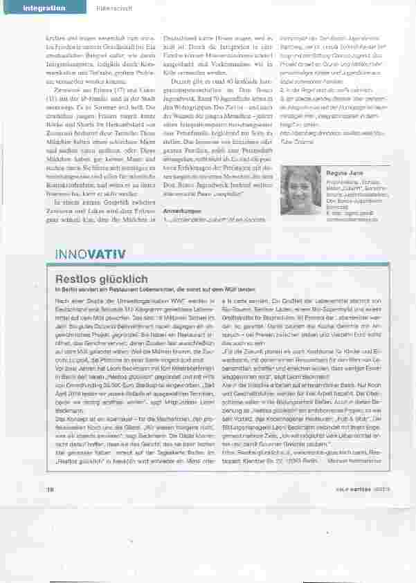 Vorschauseite 3: Integrationspaten: eine Brücke von Jugendhilfe zur Gesellschaft
